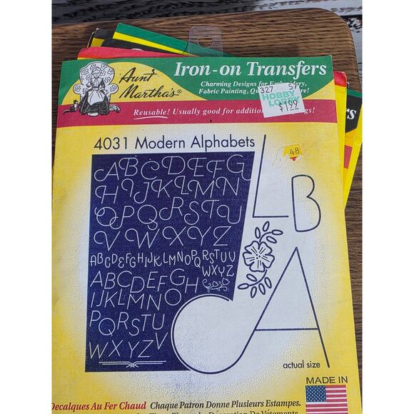 VTG Lot of 12 Aunt Marthas Hot Iron Transfers Embroidery Various Patterns - Picture 8 of 13